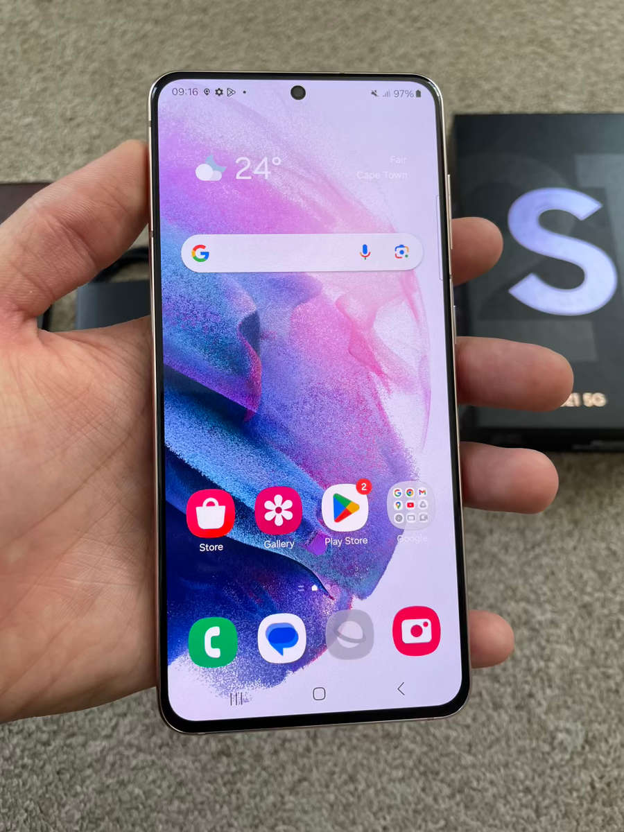 Samsung S21 5G 256gb Dual SIM phantom violet with box and cover
