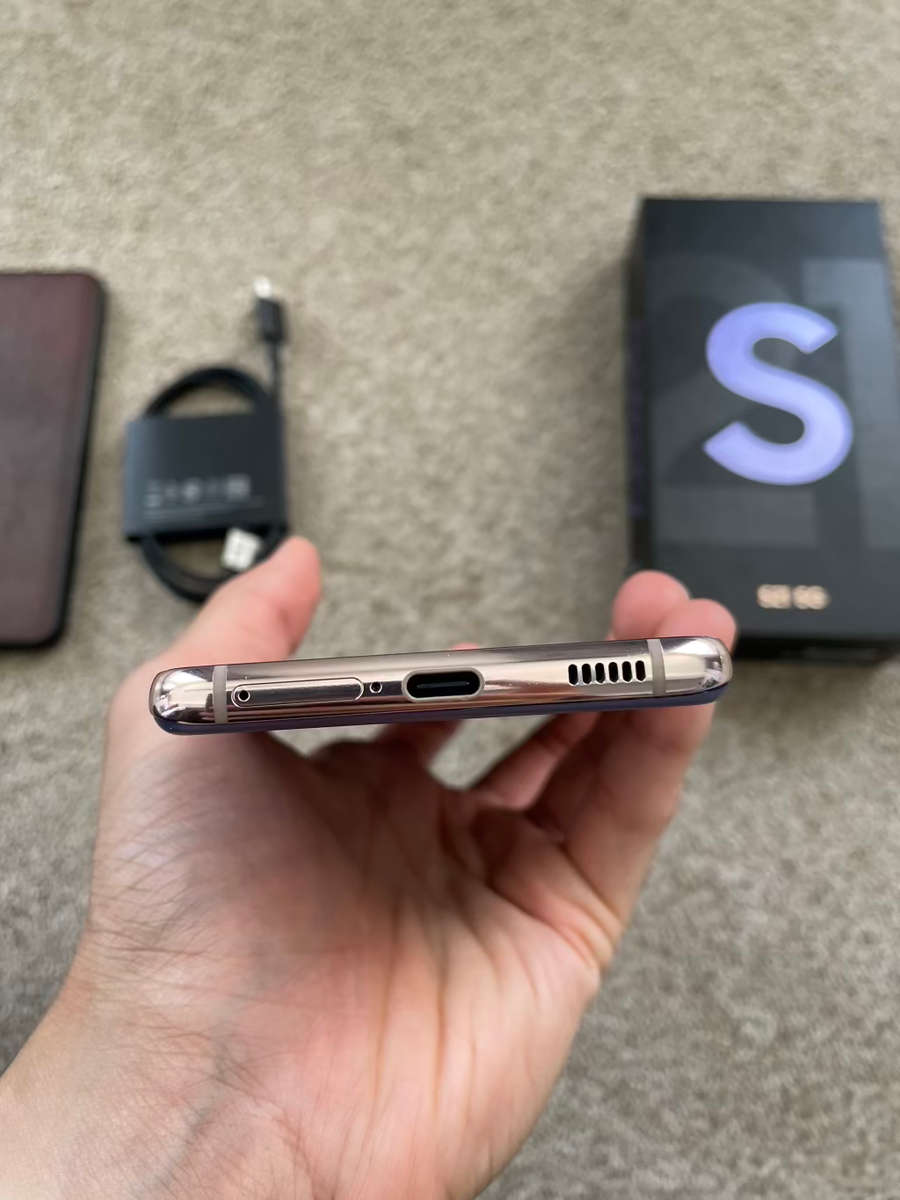 Samsung S21 5G 256gb Dual SIM phantom violet with box and cover