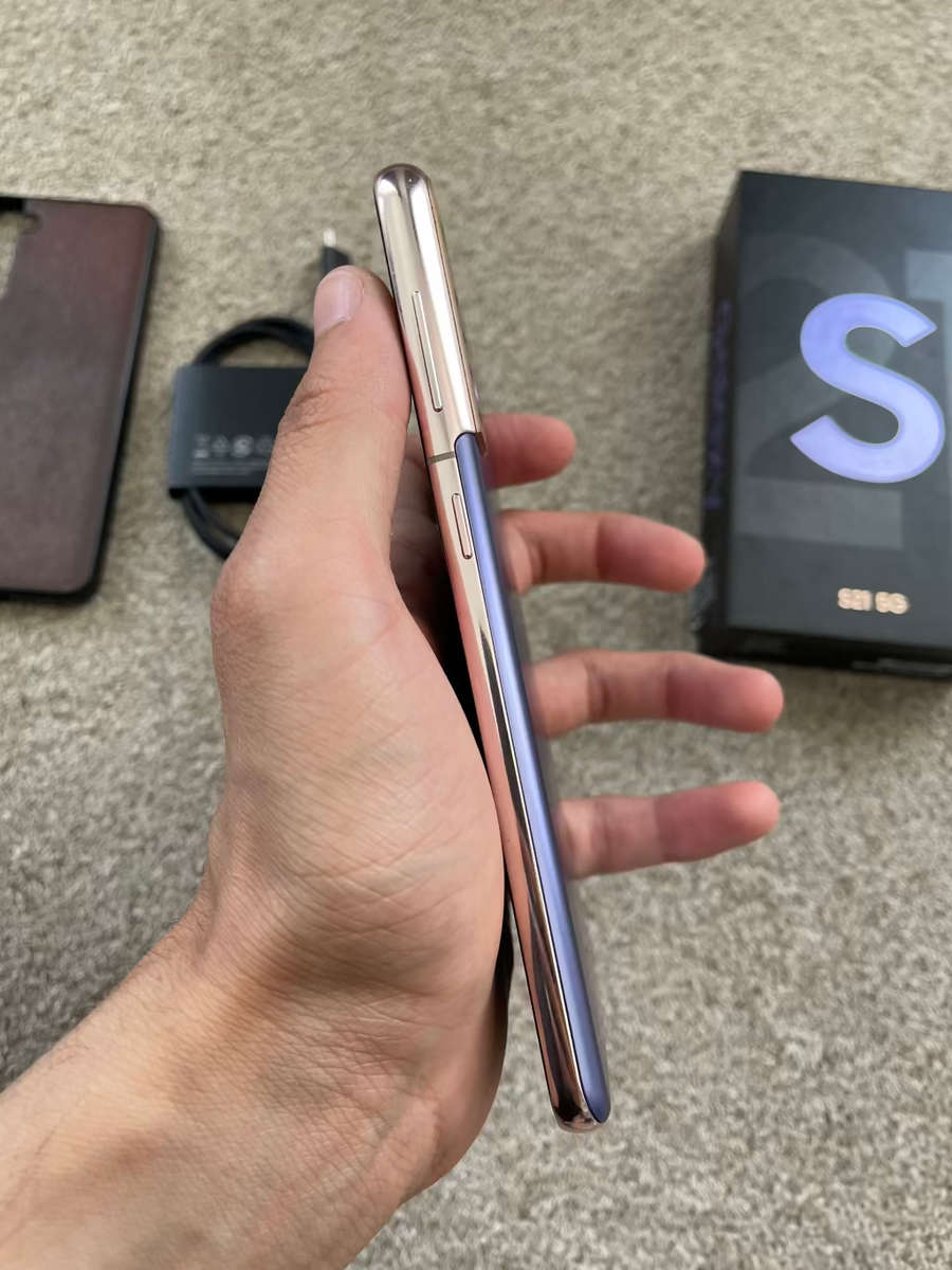 Samsung S21 5G 256gb Dual SIM phantom violet with box and cover