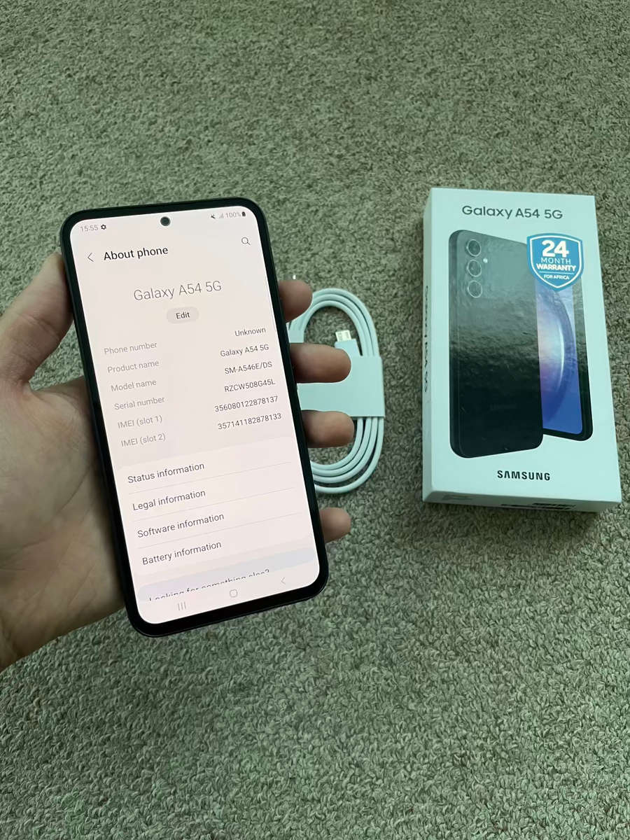 Samsung A54 5G 256gb 8gb ram Dual Sim Excellent condition with box and cable