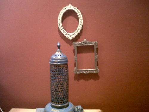 Vintage upcycled ornate metal picture frames