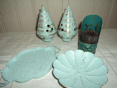 LOVELY LOT OF BRASS UPCYCLED ITEMS - SET OF FIVE