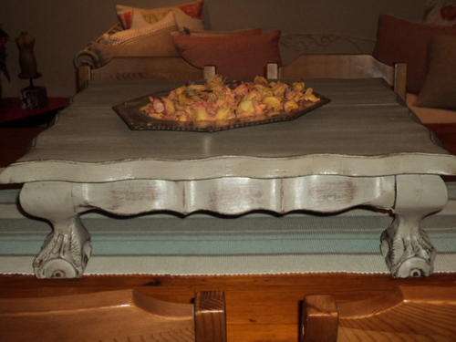 BEAUTIFUL UPCYCLED IMBUIA BALL AND CLAW END/OCCASIONAL TABLE