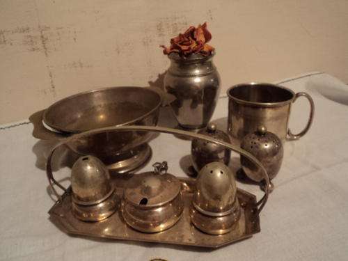 MIX LOT OF VINTAGE EPNS SILVER PLATED ITEMS
