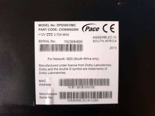 DSTV Explora Decoder DPS5001IMC and Remote