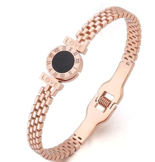 Black and Gold Braclet/Bangle Range 18k gold/rose/white plated