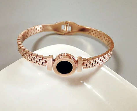 Black and Gold Braclet/Bangle Range 18k gold/rose/white plated