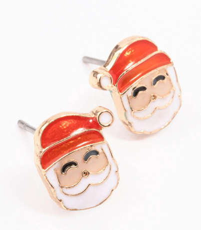 SALE - EARRINGS STUDS FESTIVE SELECTION CHRISTMASS TREE, FATHER CHRISTMAS, PENGUIN