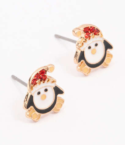 SALE - EARRINGS STUDS FESTIVE SELECTION CHRISTMASS TREE, FATHER CHRISTMAS, PENGUIN