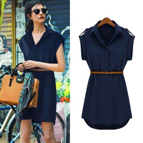 ****STUNNING**** SHIRT MINI  DRESS WITH BELT