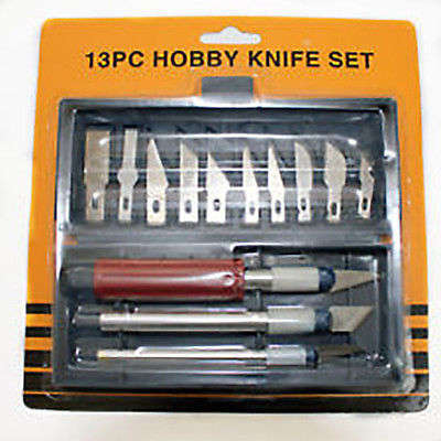 13 PC PRECISION HOBBY KNIFE RAZOR BLADE SET