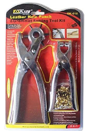 LEATHER HOLE PUNCH & GROMMET SETTING TOOLKIT