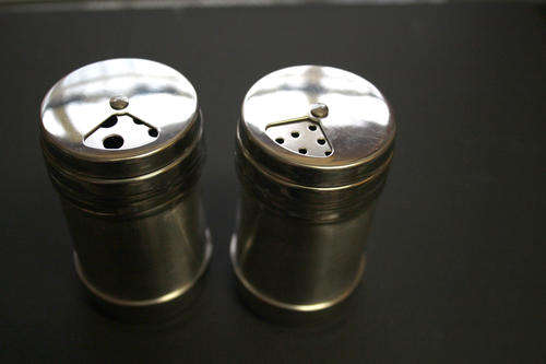 STAINLESS STEEL SALT AND PEPPER SHAKERS