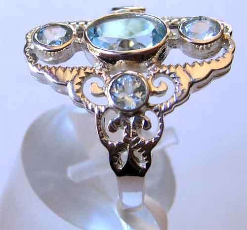 Sterling Silver and Genuine Blue Topaz Ring