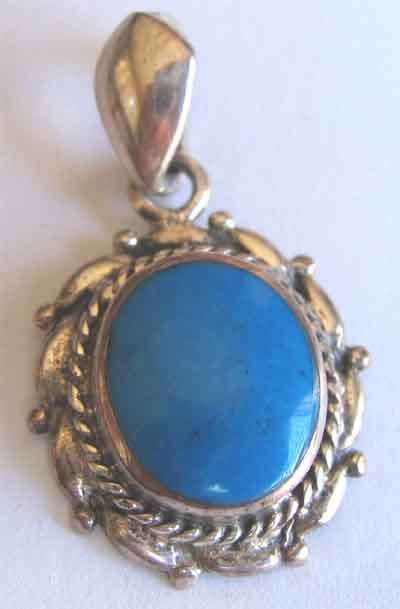 925 -Sterling Silver & Turquoise Pendant