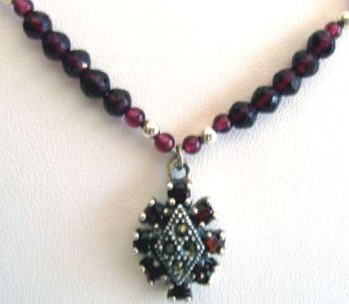 Genuine Garnets  Necklace & Pendant on