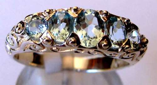 Beautiful, Sterling Silver and Sky Blue Topaz Ring