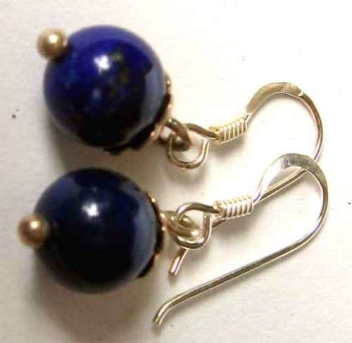 Sterling Silver  and Lapis Lazuli Earrings.