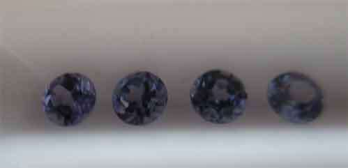 Genuine Tanzanite -4 pieces 2.00mm round cut 0.16cts
