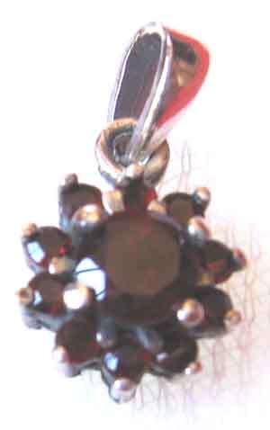 925 -Sterling Silver & Garnets  Pendant.