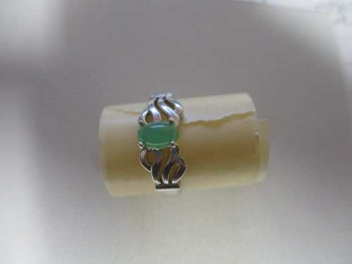 Sterling Silver &  Jade Ring