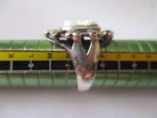Sterling Silver Marcasite  and  Cameo  Ring