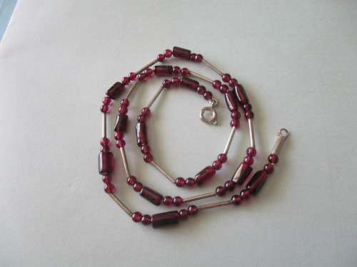 Genuine Garnets and Sterling Silver Necklace