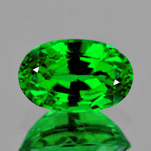 6x4mm Oval AAA Chrome Green Tsavorite Garnet -Natural VVS