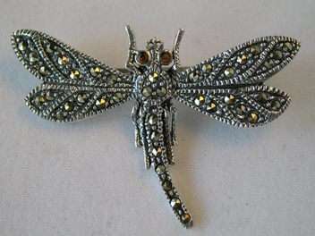 Lovely Sterling Silver '' Dragonfly"" Brooch