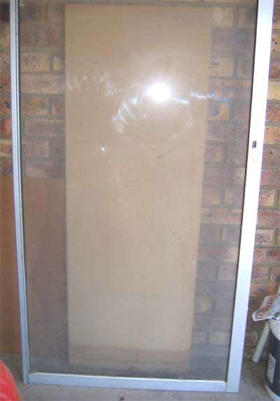 One single panel aluminium door