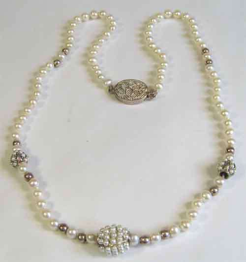 Cultured Pears and Sterling Silver Necklace.