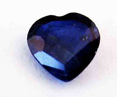 5.50 mm Heart cut Genuine Blue Sapphire 0.70 ct.