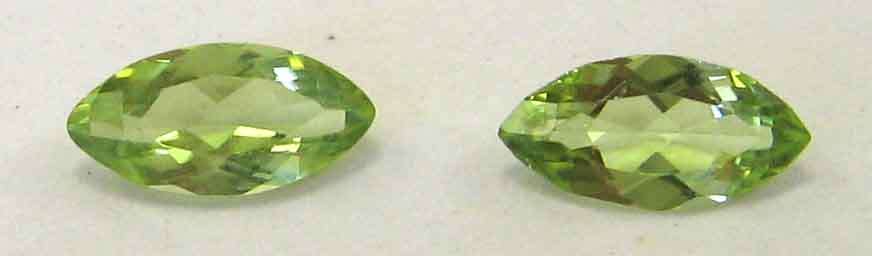 1 Lot - 2 Pieces of  7.00 x 3.50 mm Marquise cut Peridot , T. W. 0.69 ct.