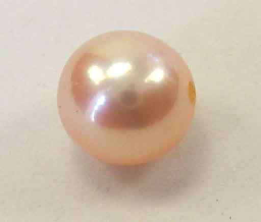Genuine 6.30 mm Round Pink colour Cultured Pearl
