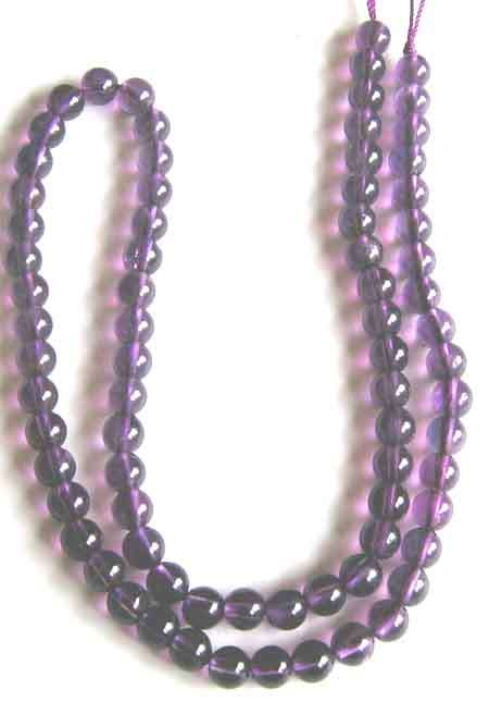 Genuine Amethyst -one string of round beads