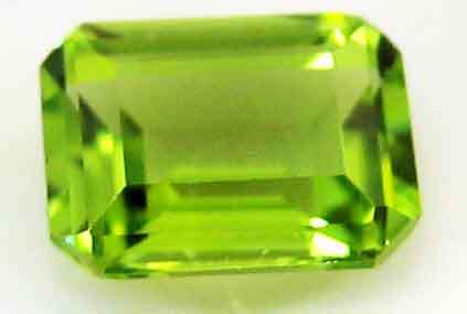 8.00 X 6.00 MM  OCTAGONAL CUT  PERIDOT  1.53 CT.