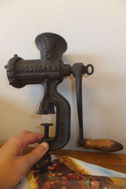 Antique Sweden Husqvarna 5 Reliance Meat Mincer circa 1900's