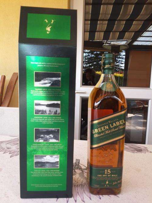 Johnnie Walker Green Label 15 year Malt Whisky : RARE & COLLECTABLE - NO LONGER BEING PRODUCED