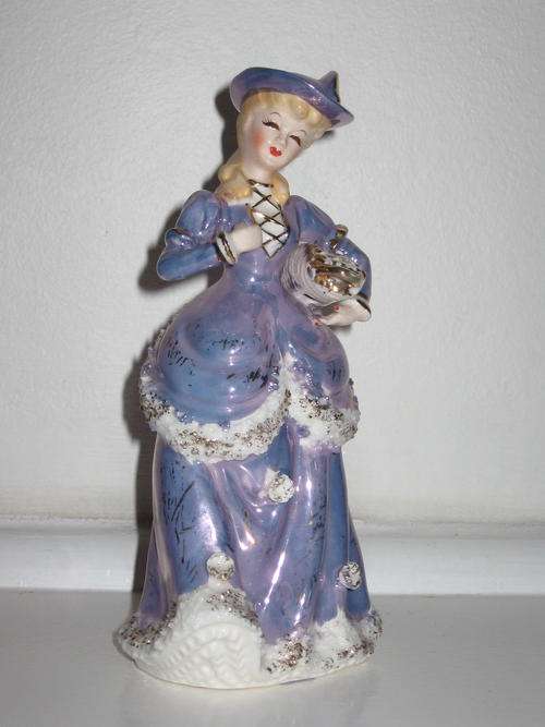 Beautiful classy woman dressed in evening wear - handpainted and made by Capri