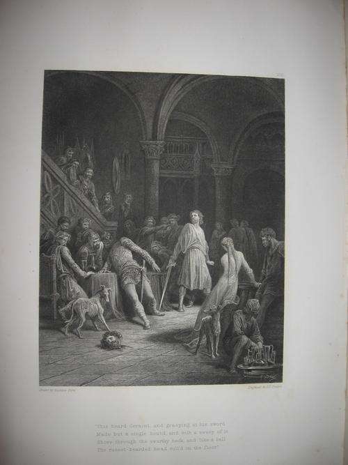 Rare, antique book titled Enid by Alfred Tennyson illustrations by Gustave Dore 143