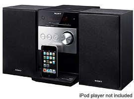 SONY CMT-FX300i MICRO HIFI with iPOD DOCK 10W RMS
