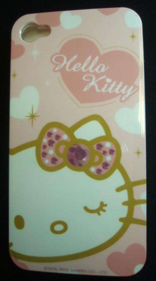 PINK HELLO KITTY PLASTIC BACK CASE FOR new APPLE iPHONE 4G/4GS