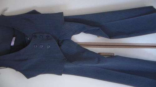 Ladies Grey pin stripped pants and waist coat - SIZE 36