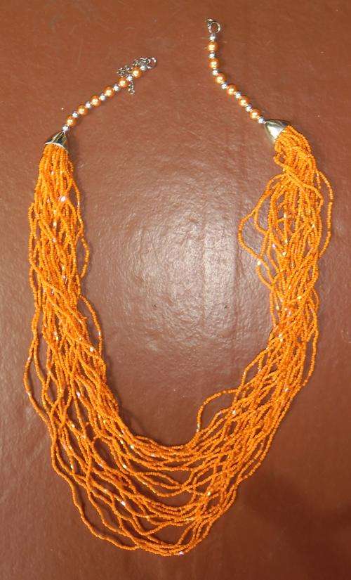 Beautiful Orange Bead Necklace