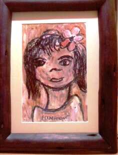 Beautifully Framed A4 Claerhout Mixed Medium one of set of two 2004