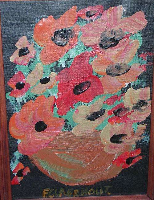 A4 Acrylic Flowerpainting by CLAERHOUT(Vadertjie)