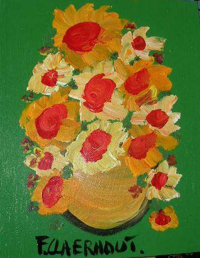 An ORIGINAL Claerhout foral on canvas 40x50cm
