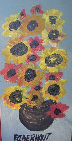 Unframed florals CLAERHOUT ORIGINAL Crazy auction R1.00