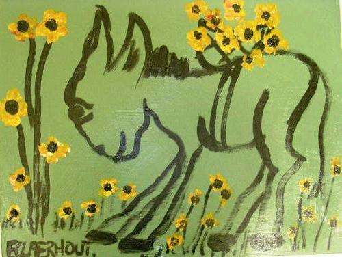 A acrylic donkey Claerhout original Weekend special R1.00 start