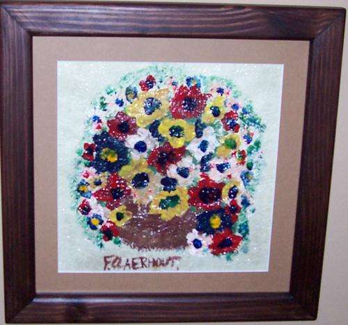 Framed Claerhout Florals 30x30cm Wednesday auction Late entry R1.00